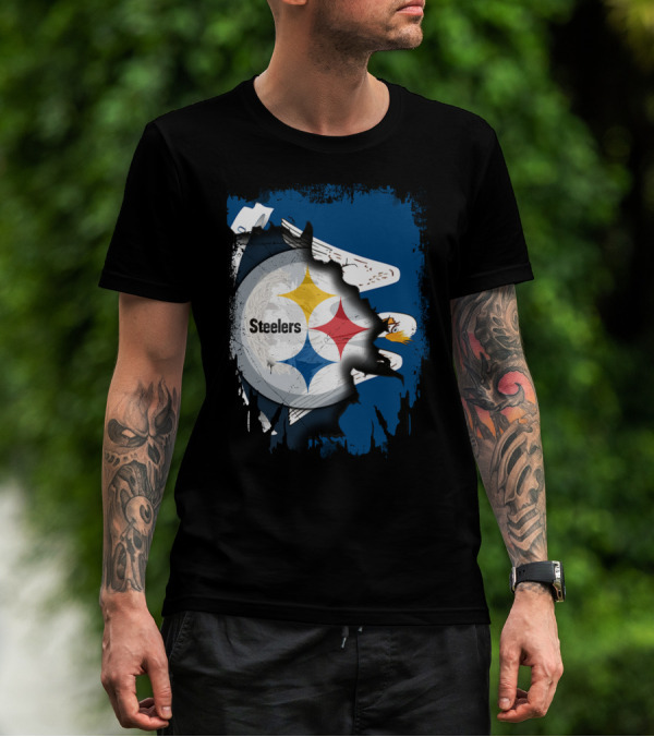 Steelers With Louisiana Spirit Eagles T-Shirt