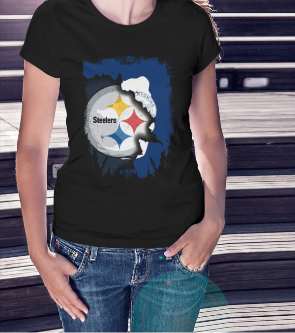 Steelers And Wyoming Union T-Shirt