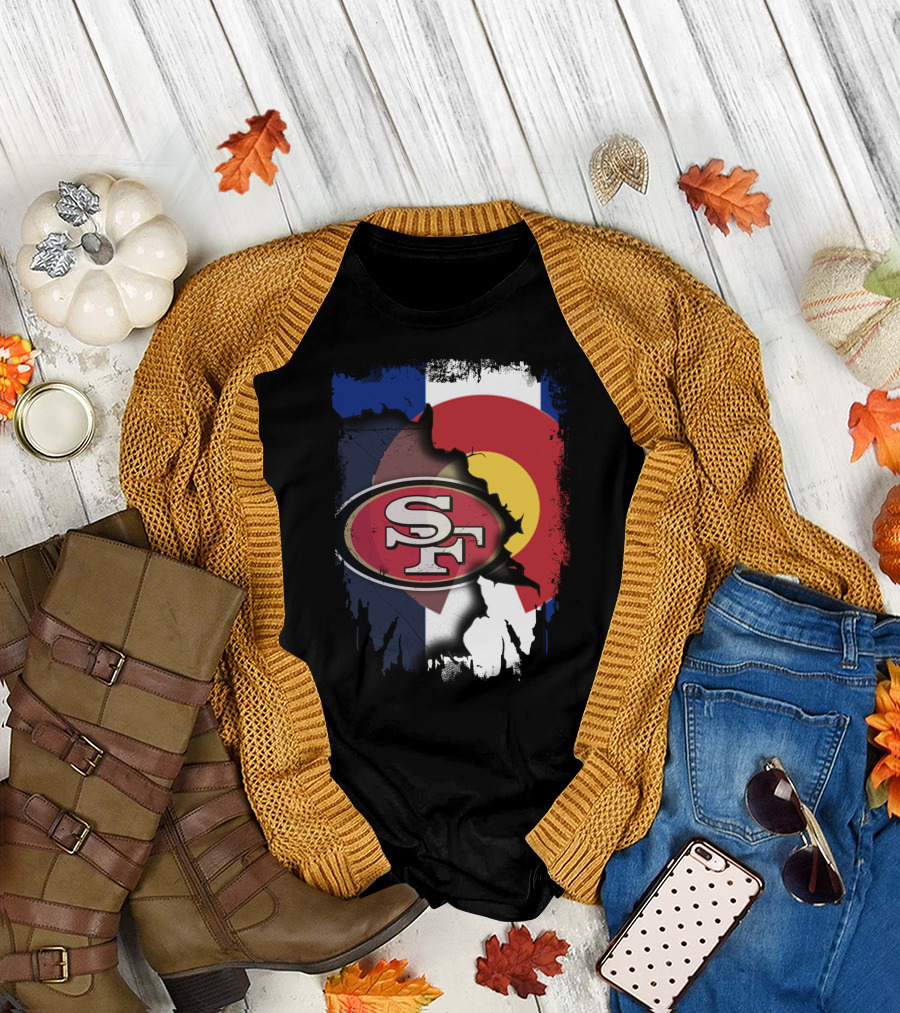 Colorado Flag with San Francisco 49ers T-Shirt