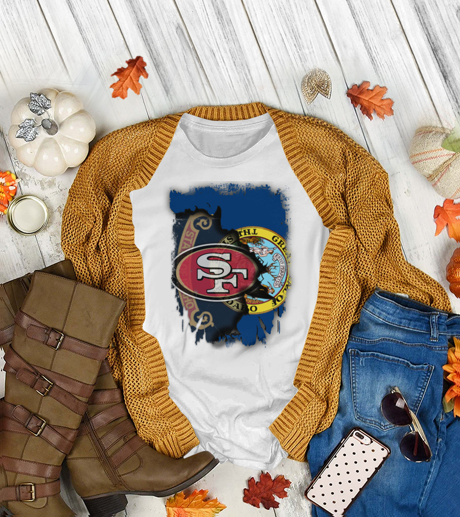Idaho State Concept with 49ers SF Logo Fusion T-Shirt