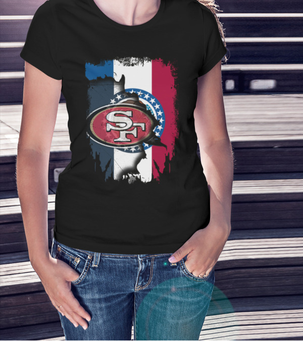 Missouri Pride With 49ers Logo And Flag Colors Unity T-Shirt