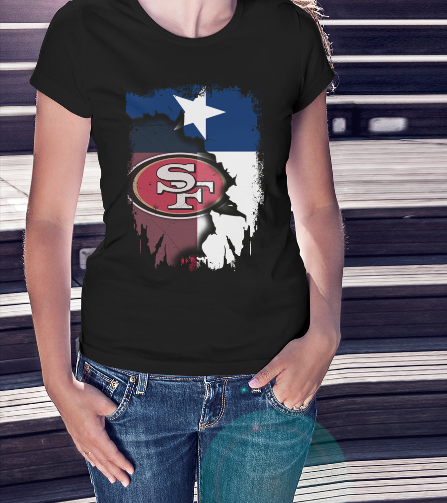 Texas And San Francisco 49ers United Emblem T-Shirt