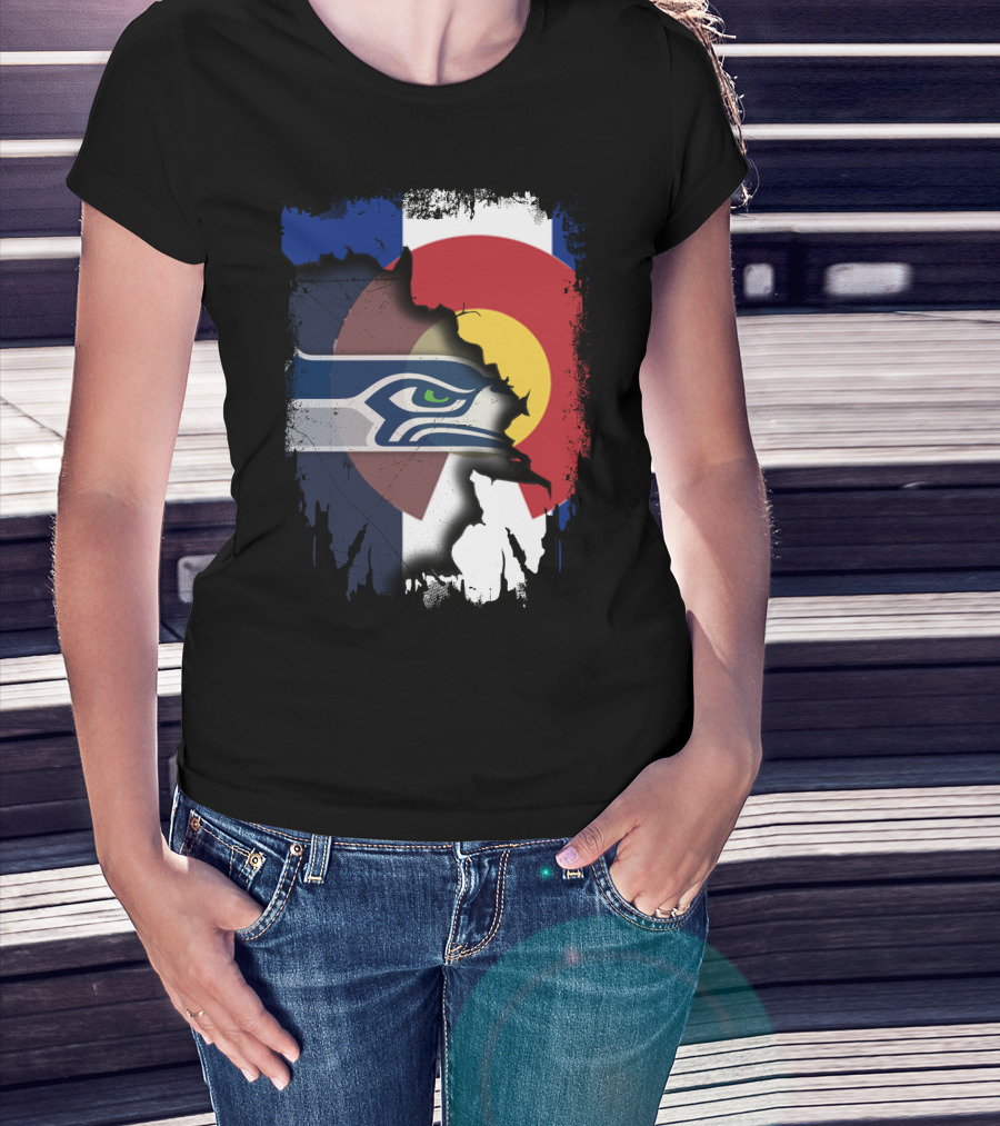 Together Colorado Seahawks Flag Fusion T-Shirt
