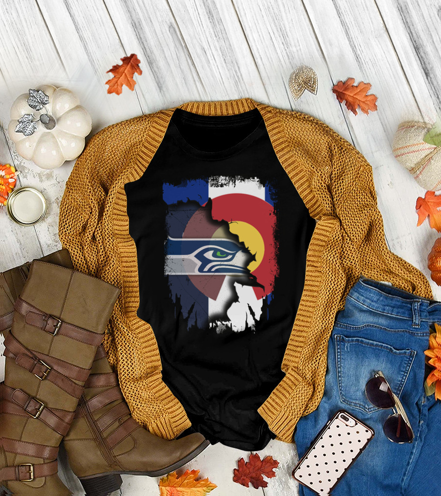 Together Colorado Seahawks Flag Fusion T-Shirt