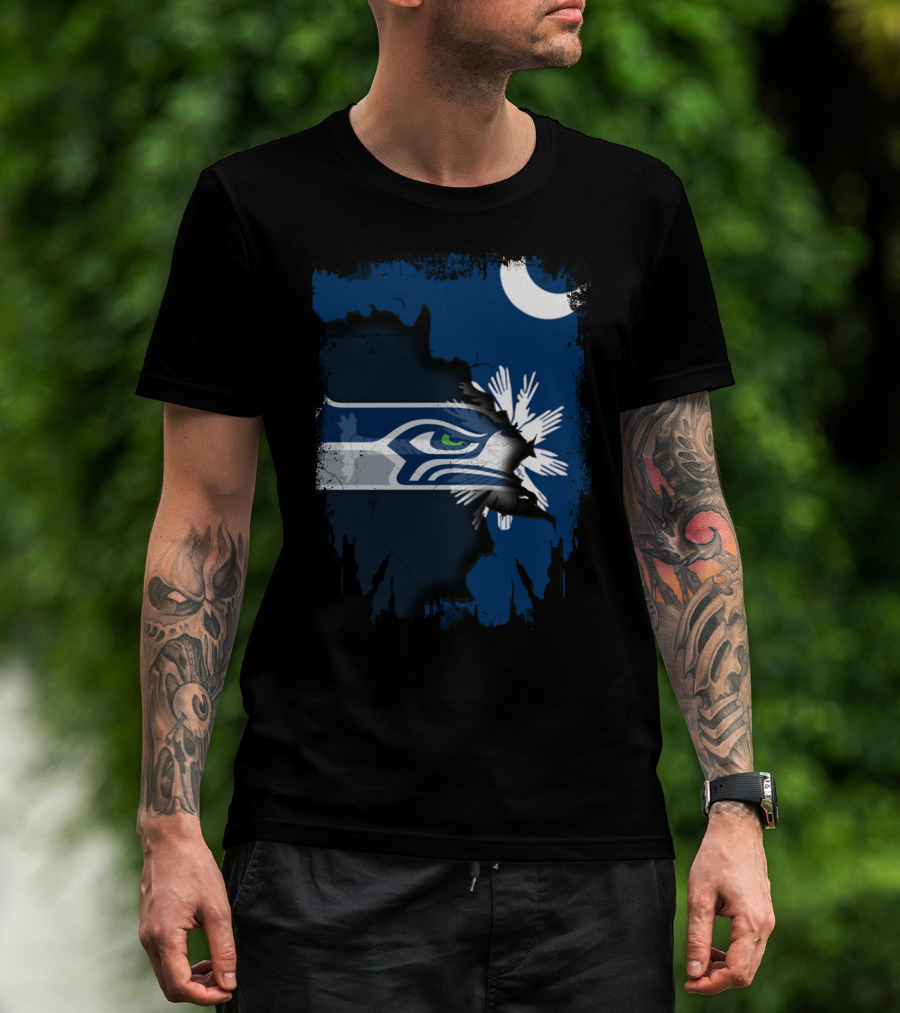 Together South Carolina Seahawks Moon Palmetto T-Shirt