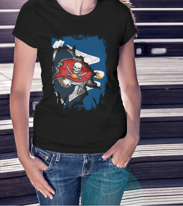 Together Louisiana With Buccaneers Eagle Football Fusion T-Shirt