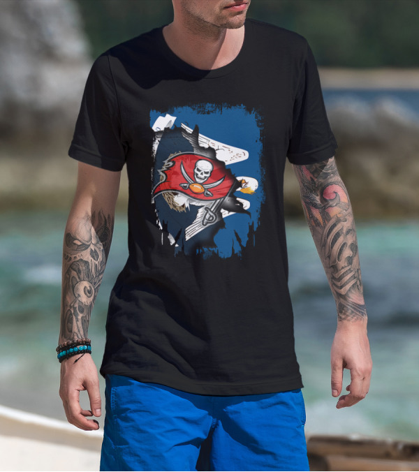 Together Louisiana With Buccaneers Eagle Football Fusion T-Shirt