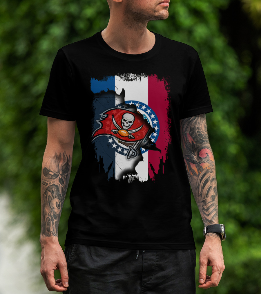Together Missouri Flag With Buccaneers T-Shirt