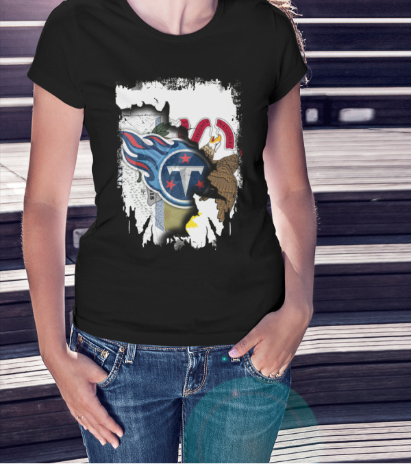Illinois Pride Merged With Titans Emblem T-Shirt