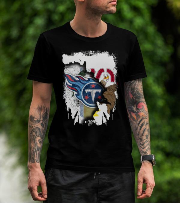 Illinois Pride Merged With Titans Emblem T-Shirt