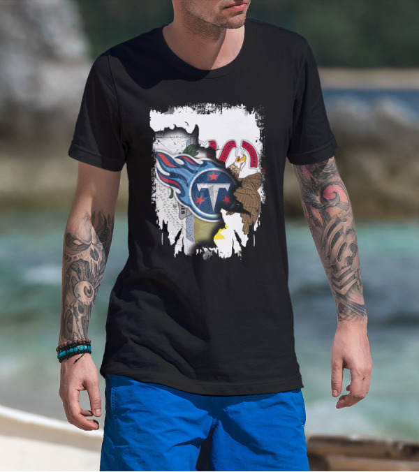 Illinois Pride Merged With Titans Emblem T-Shirt