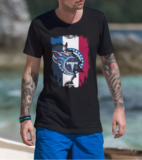 Missouri Pride Meets Titans Icon On Flag Background T-Shirt