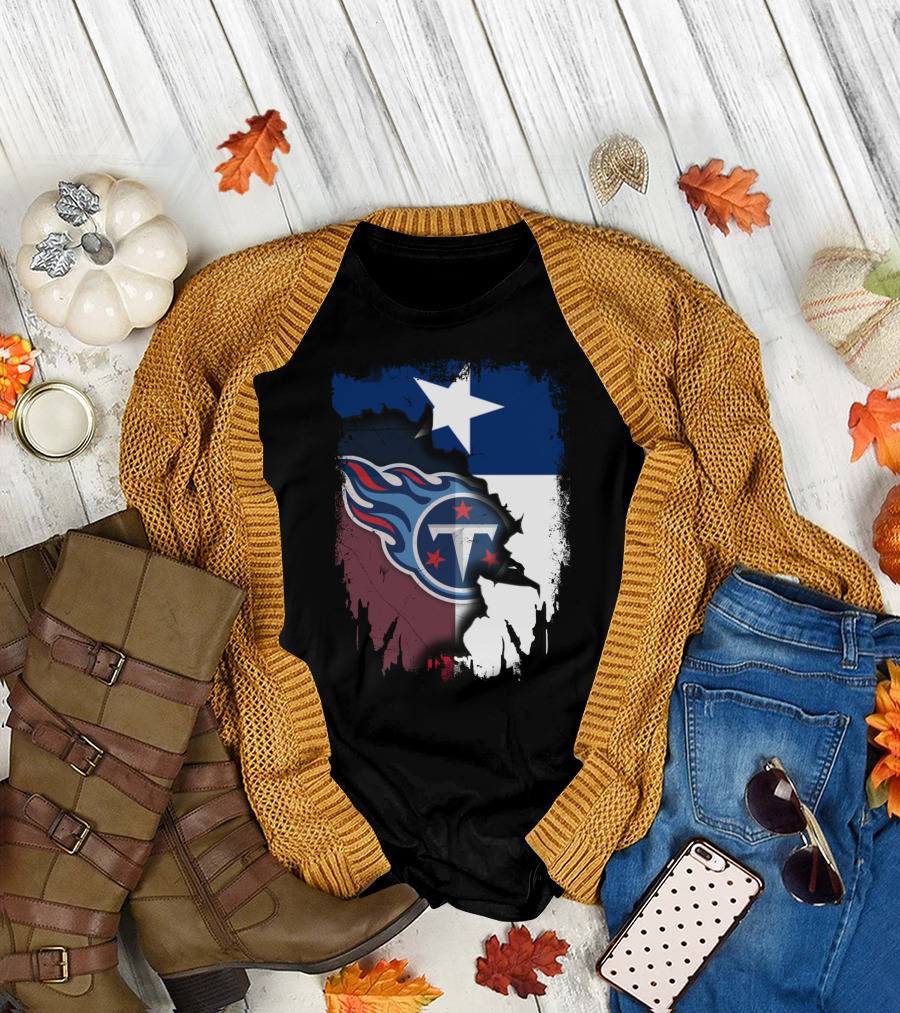 Together Titans Texas Flag Fusion T-Shirt