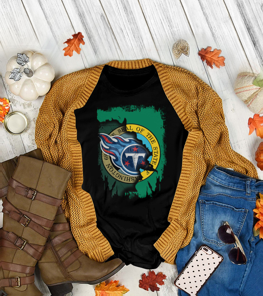 State of Washington and Tennessee Titans Unity T-Shirt