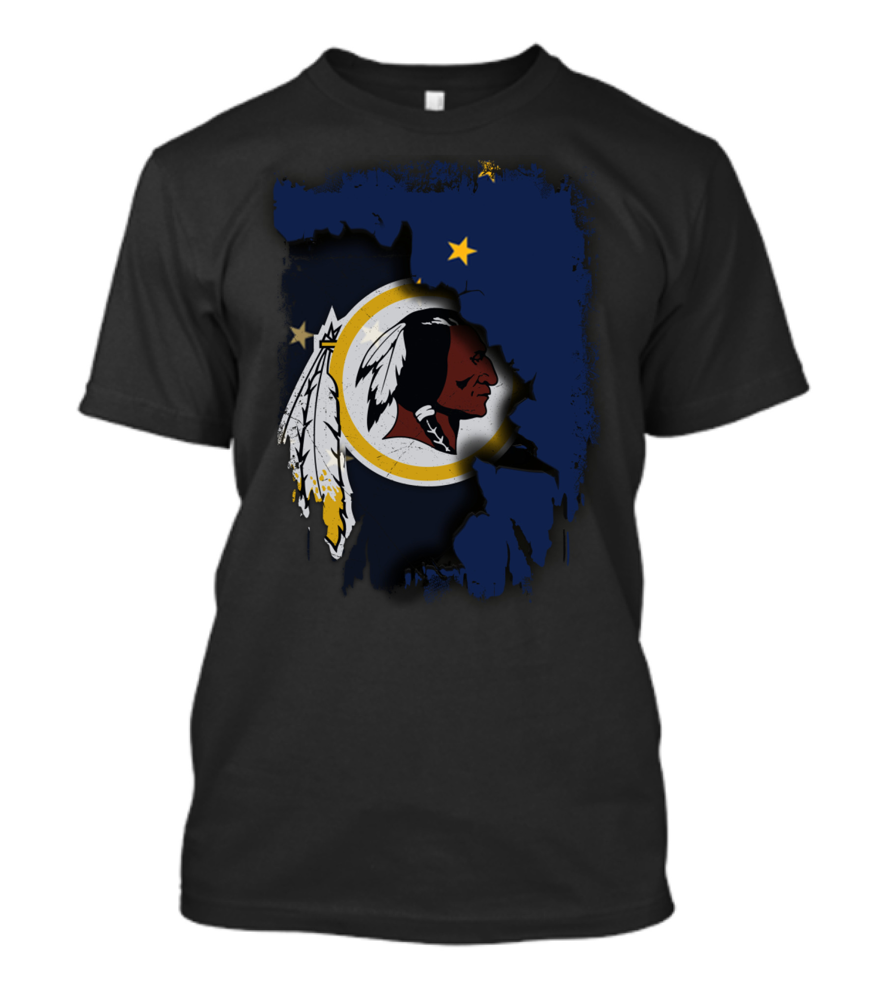 Together Alaska Washington Redskins Flag Fusion T-Shirt