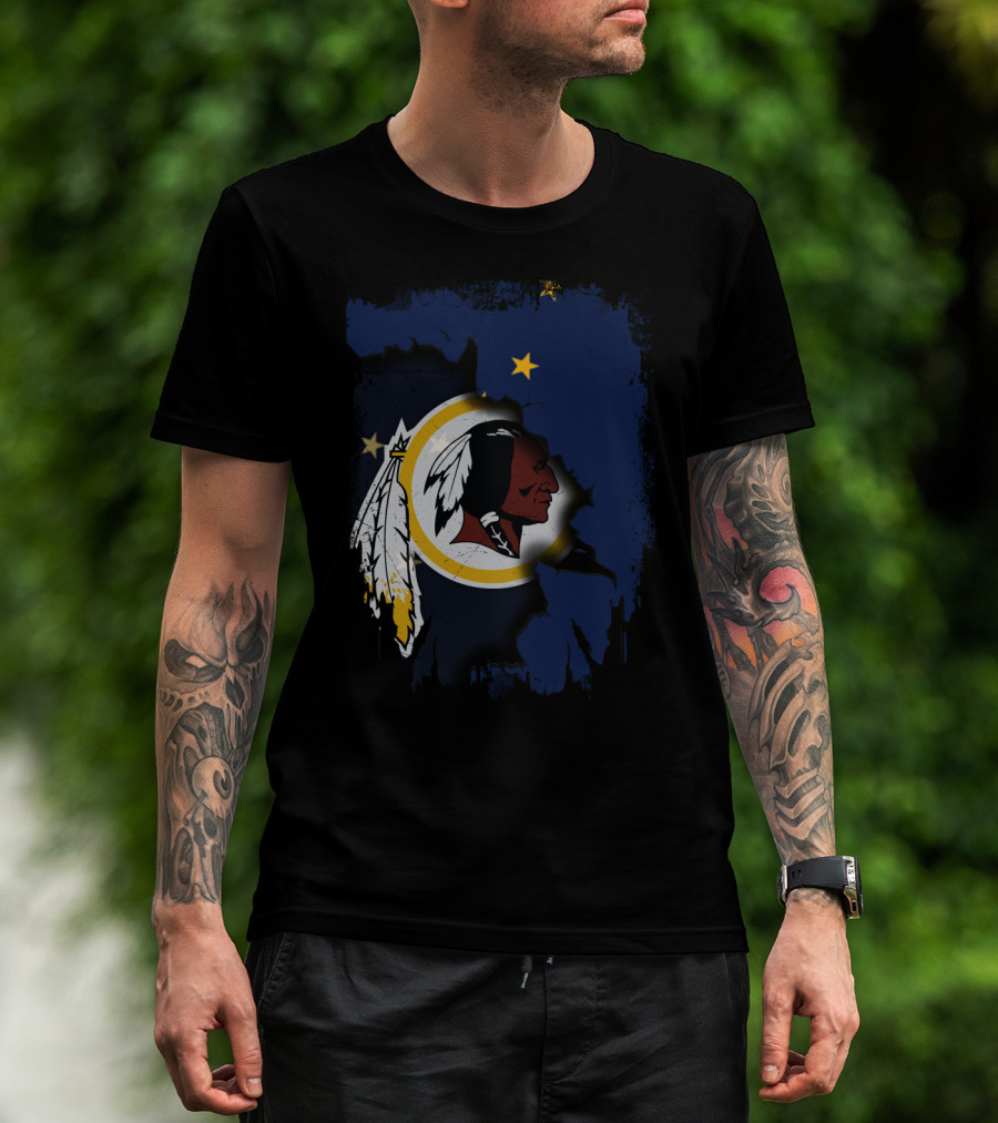 Together Alaska Washington Redskins Flag Fusion T-Shirt