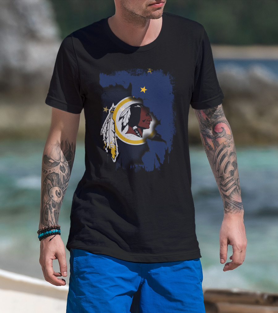 Together Alaska Washington Redskins Flag Fusion T-Shirt