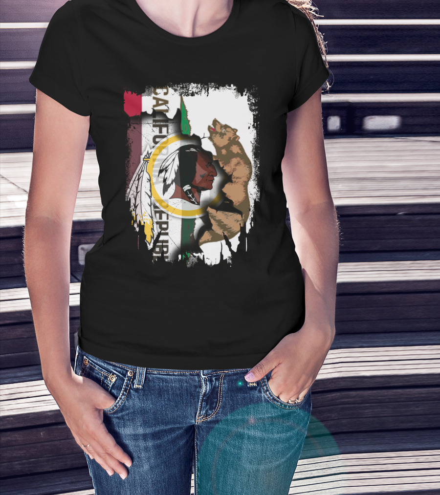 Together California Republic With Redskins Bear T-Shirt