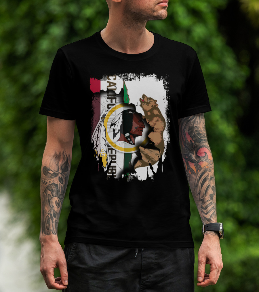 Together California Republic With Redskins Bear T-Shirt