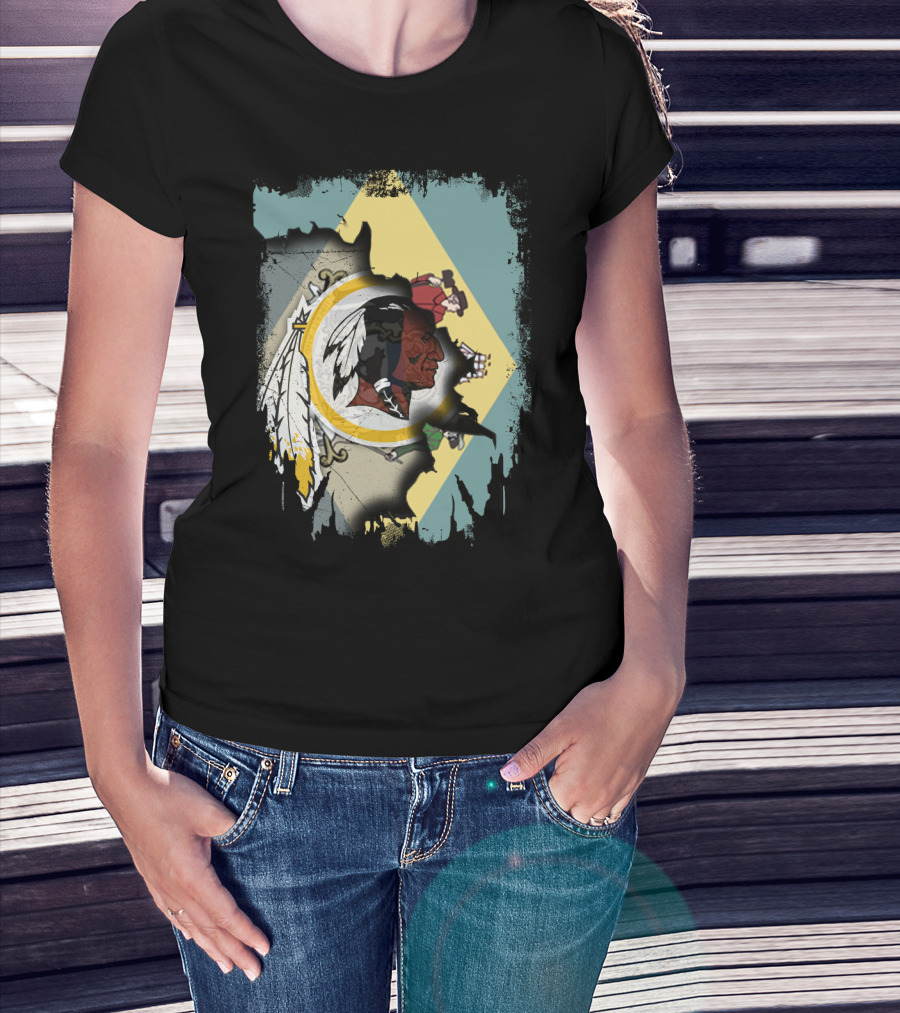 Together Delaware Flag With Redskins T-Shirt