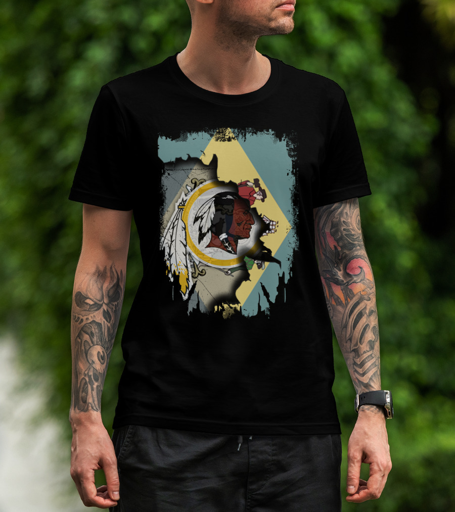 Together Delaware Flag With Redskins T-Shirt