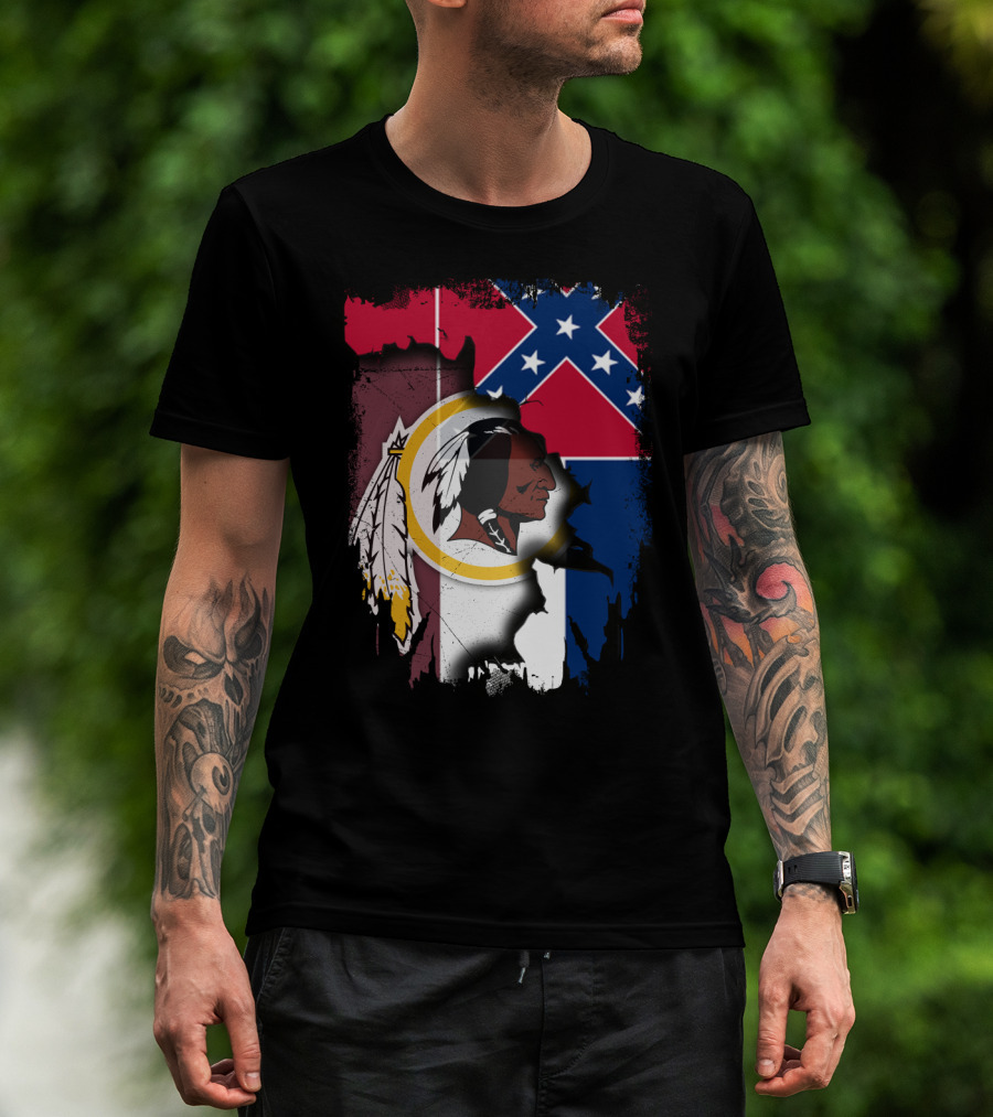 Together Mississippi Redskins Flag Fusion T-Shirt