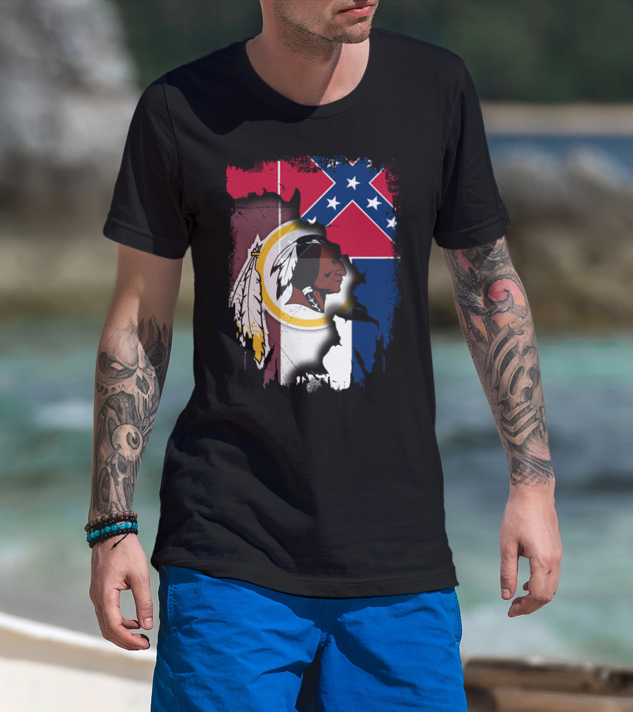 Together Mississippi Redskins Flag Fusion T-Shirt
