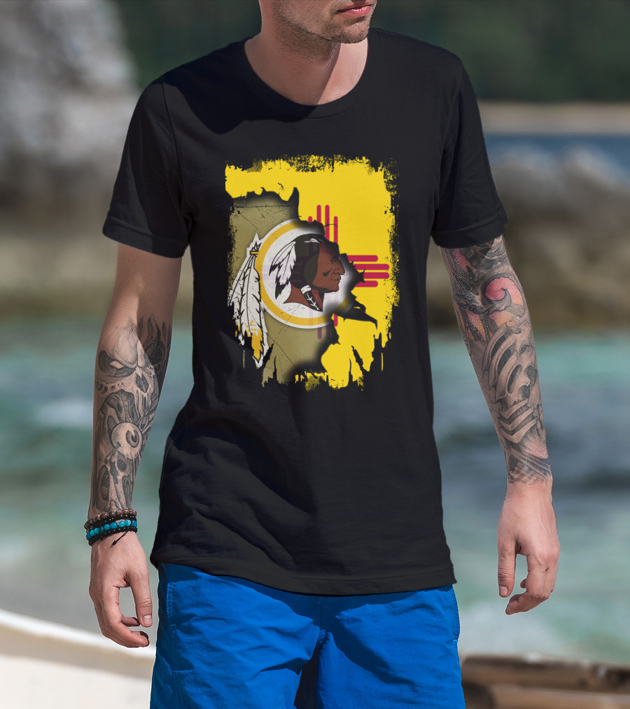 New Mexico Together Redskins Logo Zia Symbol T-Shirt