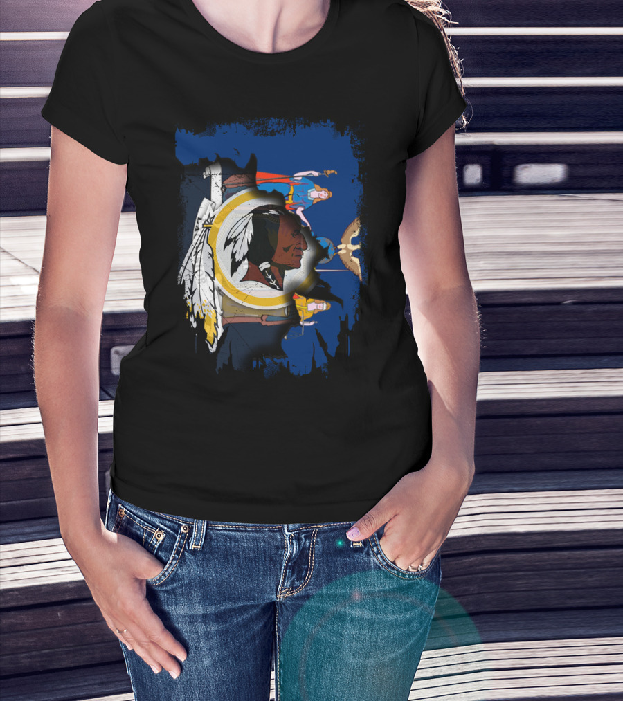Together New York With Redskins Football And Comics Crossover T-Shirt
