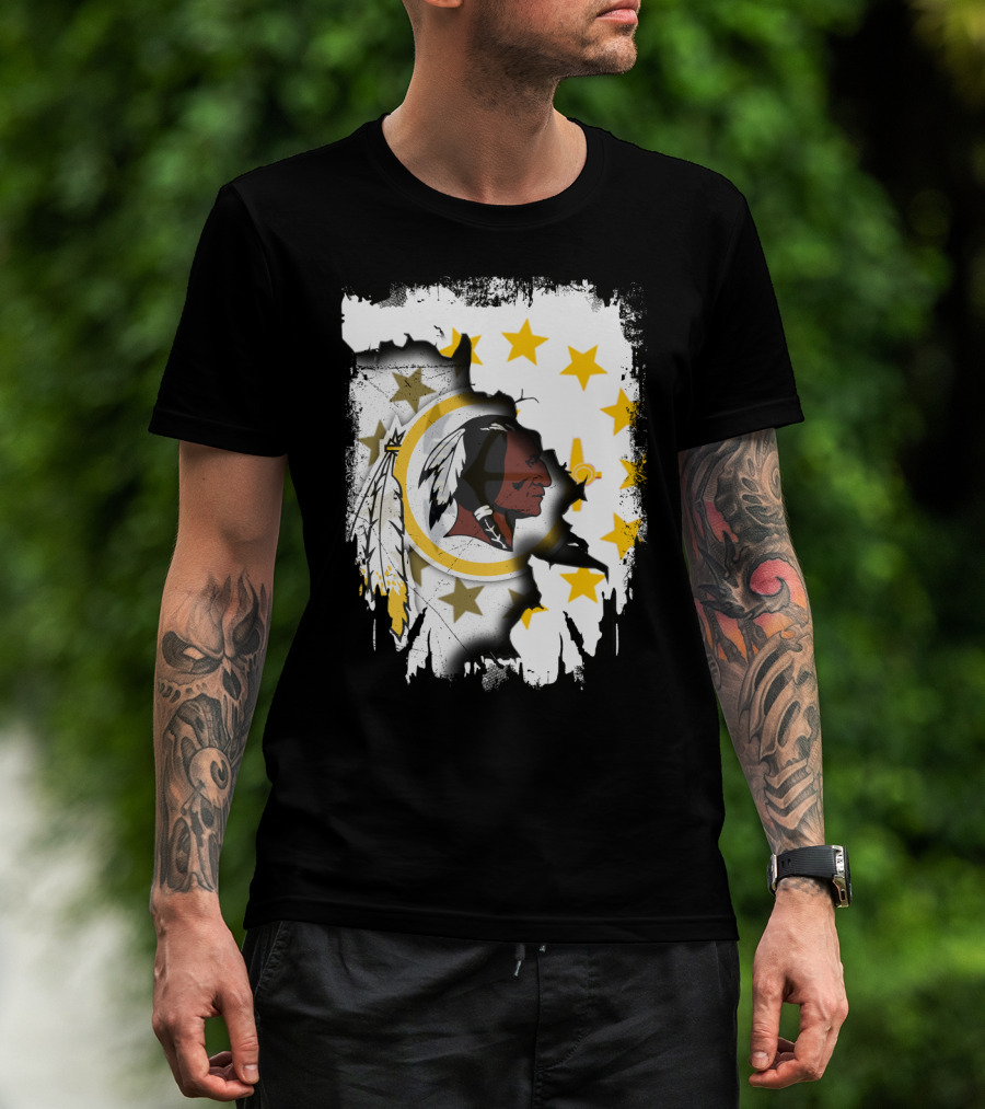 Together Rhode Island Flag With Washington Redskins T-Shirt