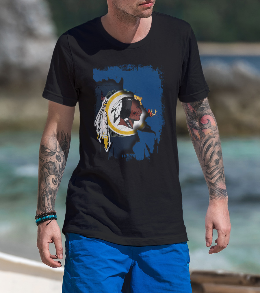 Together Vermont Redskins Map Iconography T-Shirt