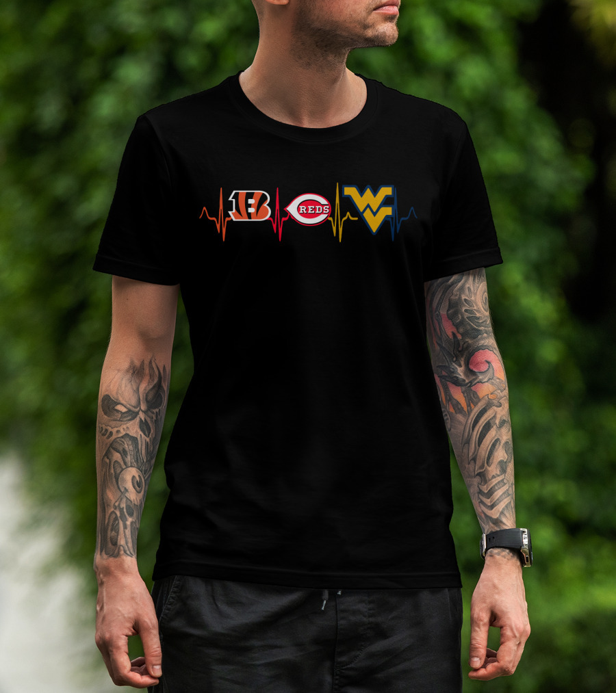 Bengals Reds Wvm Heartbeat T-Shirt