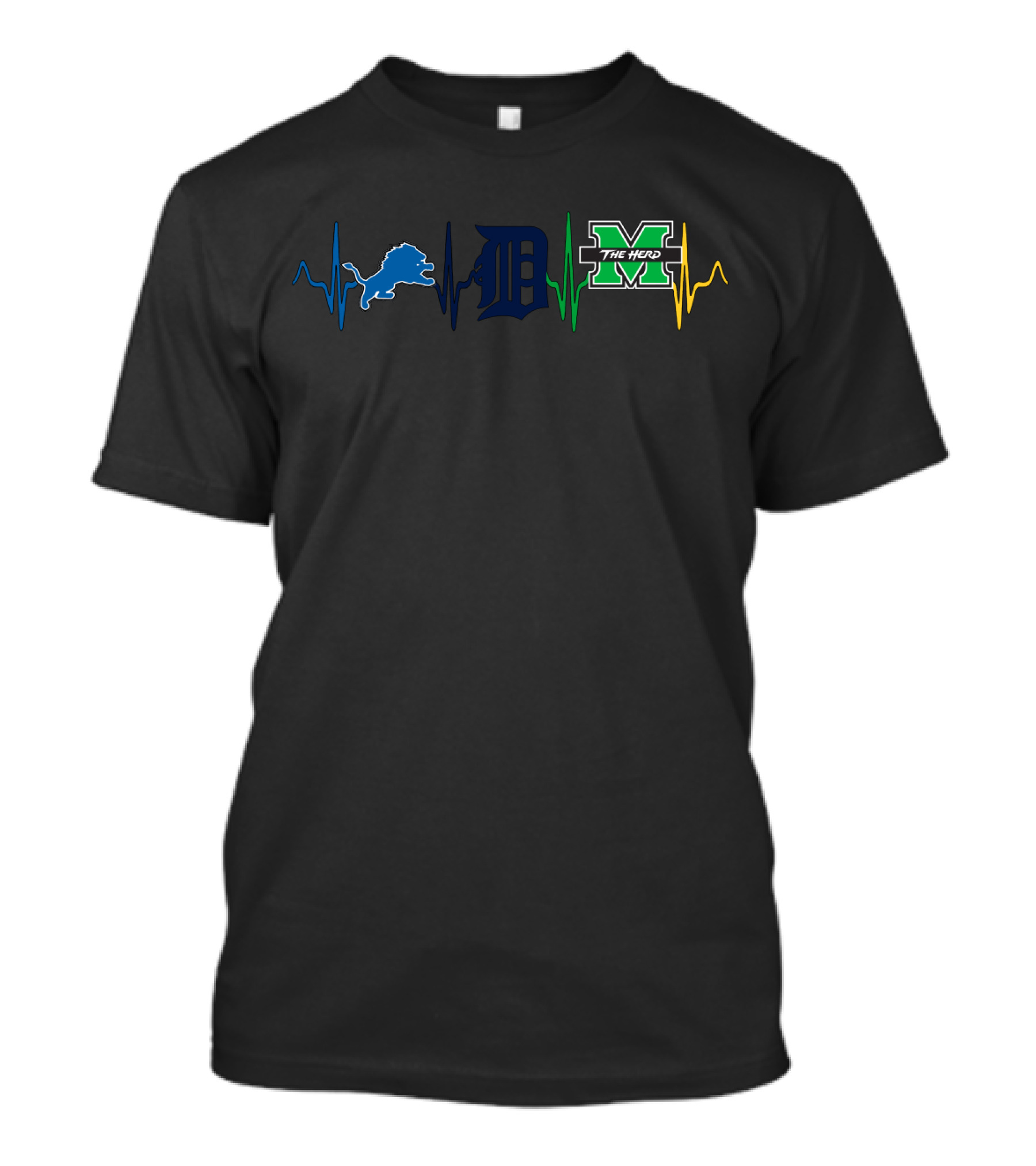 Love Lions Detroit Tigers With Mth The Herd T-Shirt