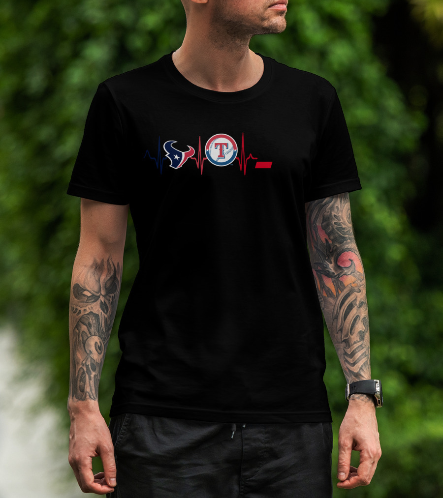 Loving The Texans And Rangers With Cincinnati Bearcats Pulse T-Shirt
