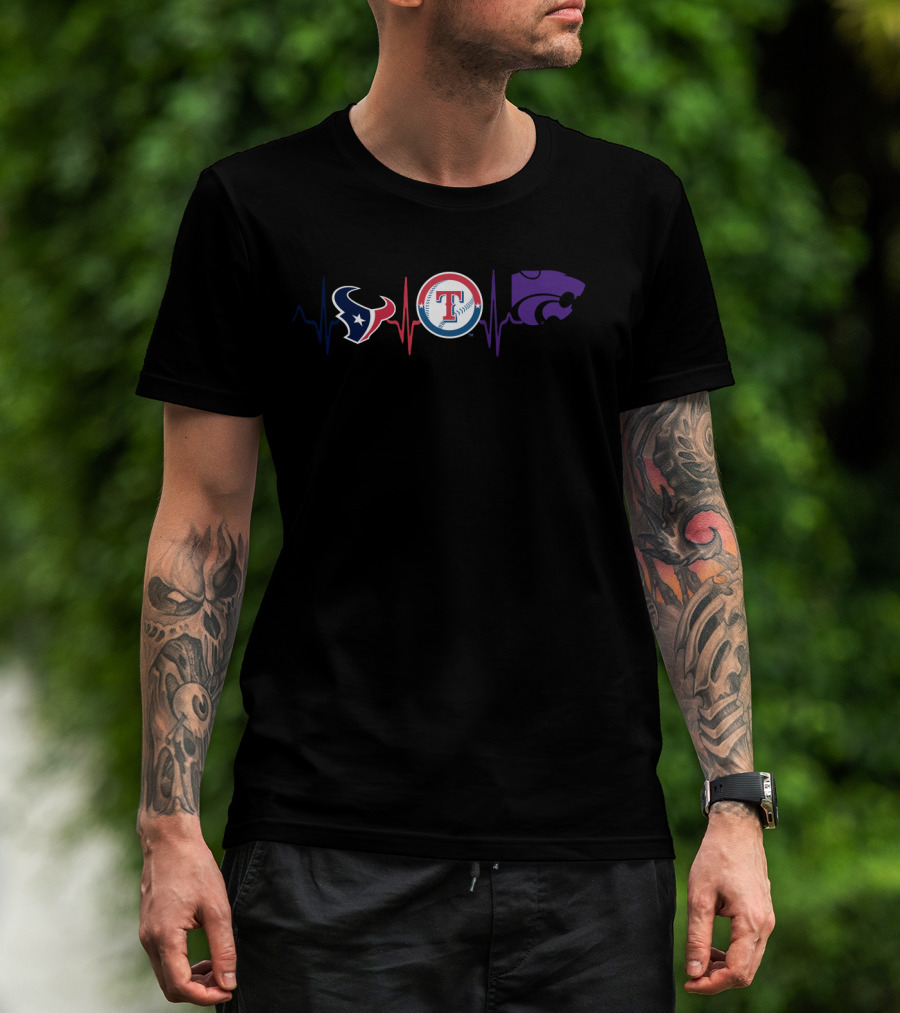 Love Texans Rangers Wildcats Ksw Team Spirit T-Shirt