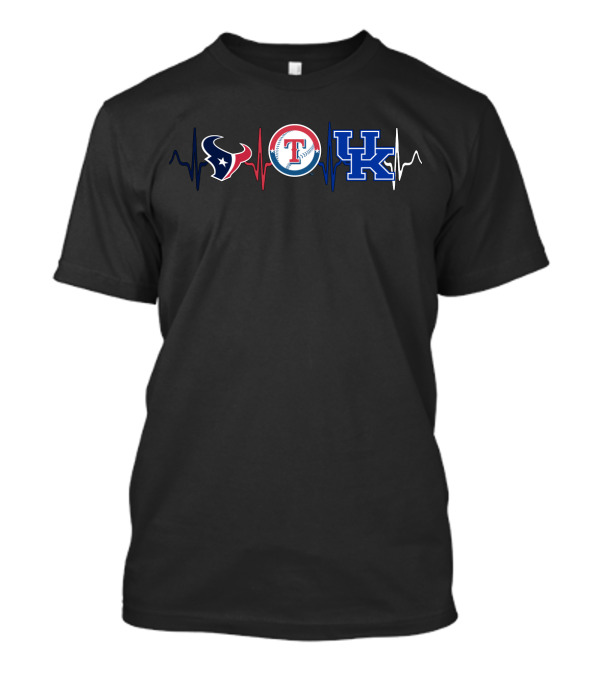 Houston Texans Texas Rangers Kentucky Wildcats Love T-Shirt