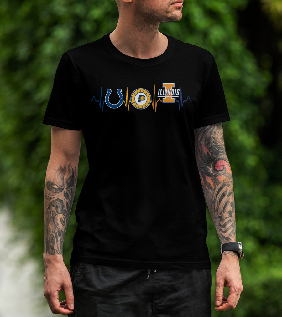 Love Indianapolis Colts Pacers And Illinois T-Shirt