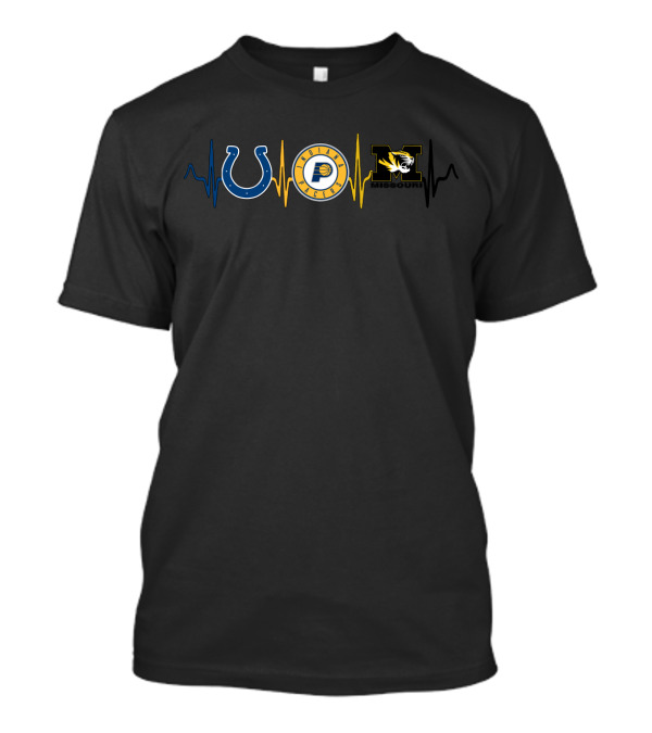 Love Colts Pacers Missouri Tigers T-Shirt
