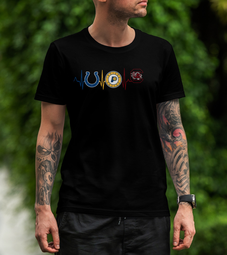 Colts Pacers South Carolina Heartbeat T-Shirt