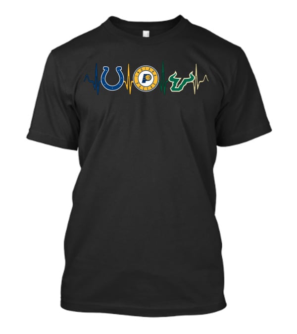 Heartbeats For Colts Pacers Bulls Sfb T-Shirt