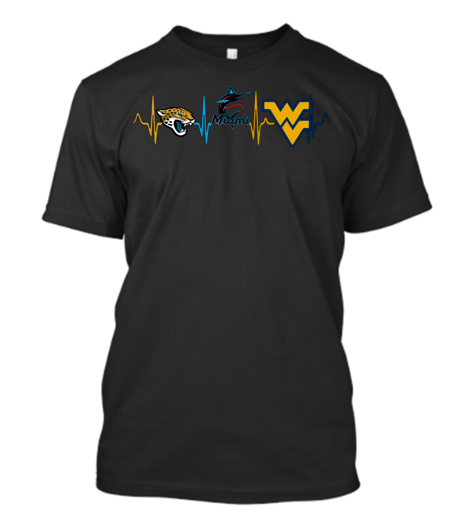 Jaguar Miami Marlins West Virginia Love T-Shirt