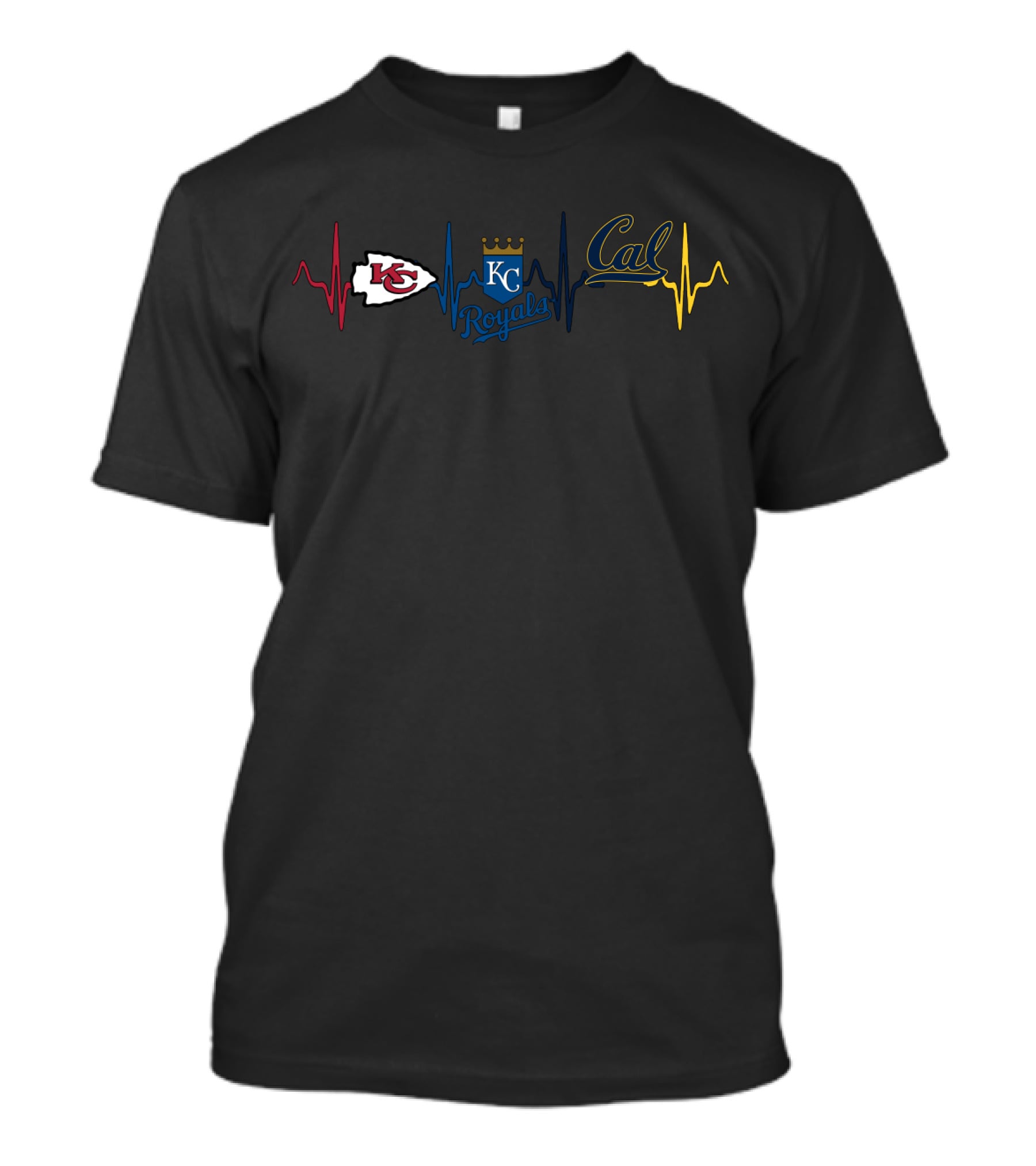 Chiefs Royals Cal Heartbeat Fan Love T-Shirt
