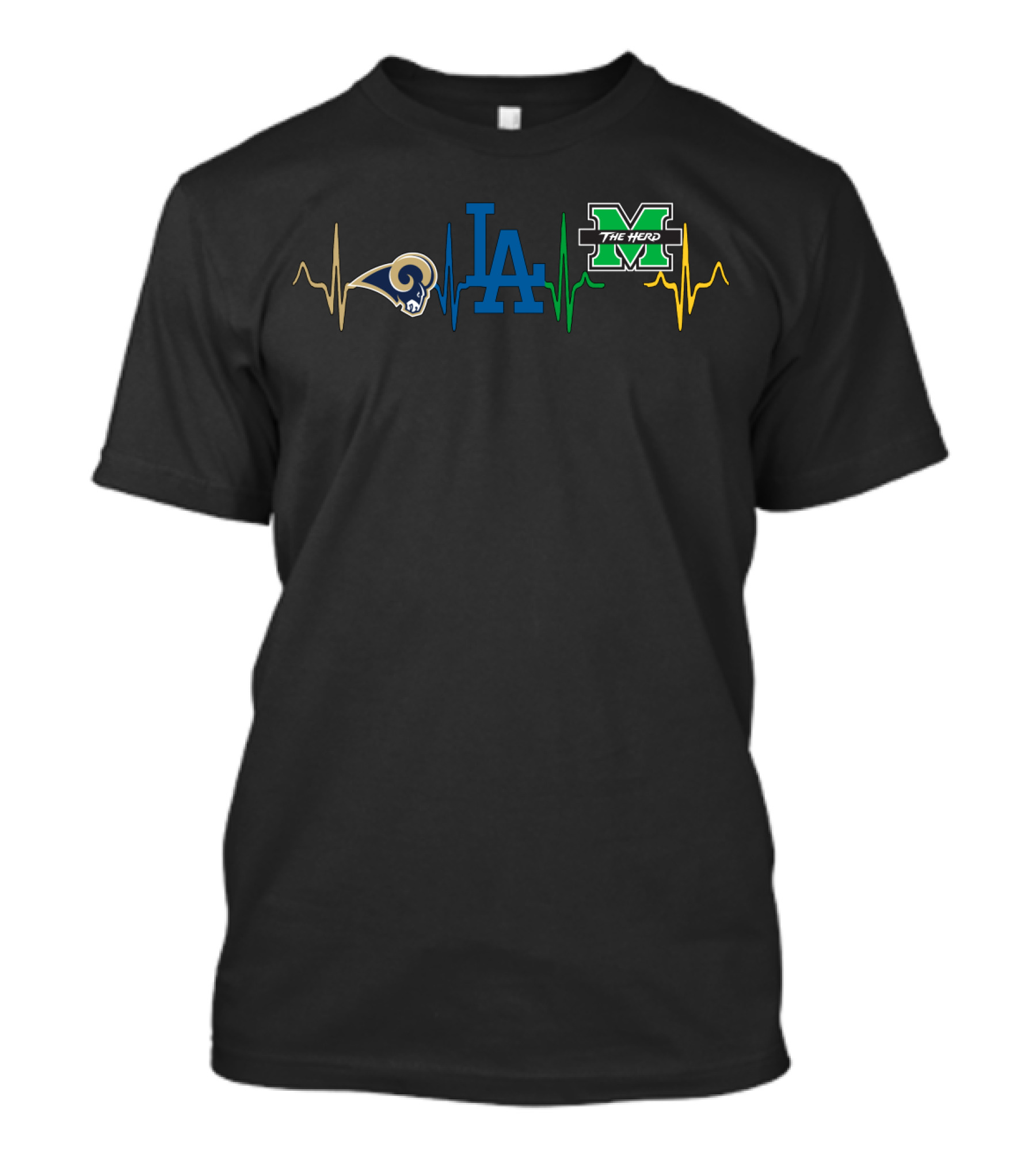 Love Rams Dodgers Marshall The Herd Mth T-Shirt