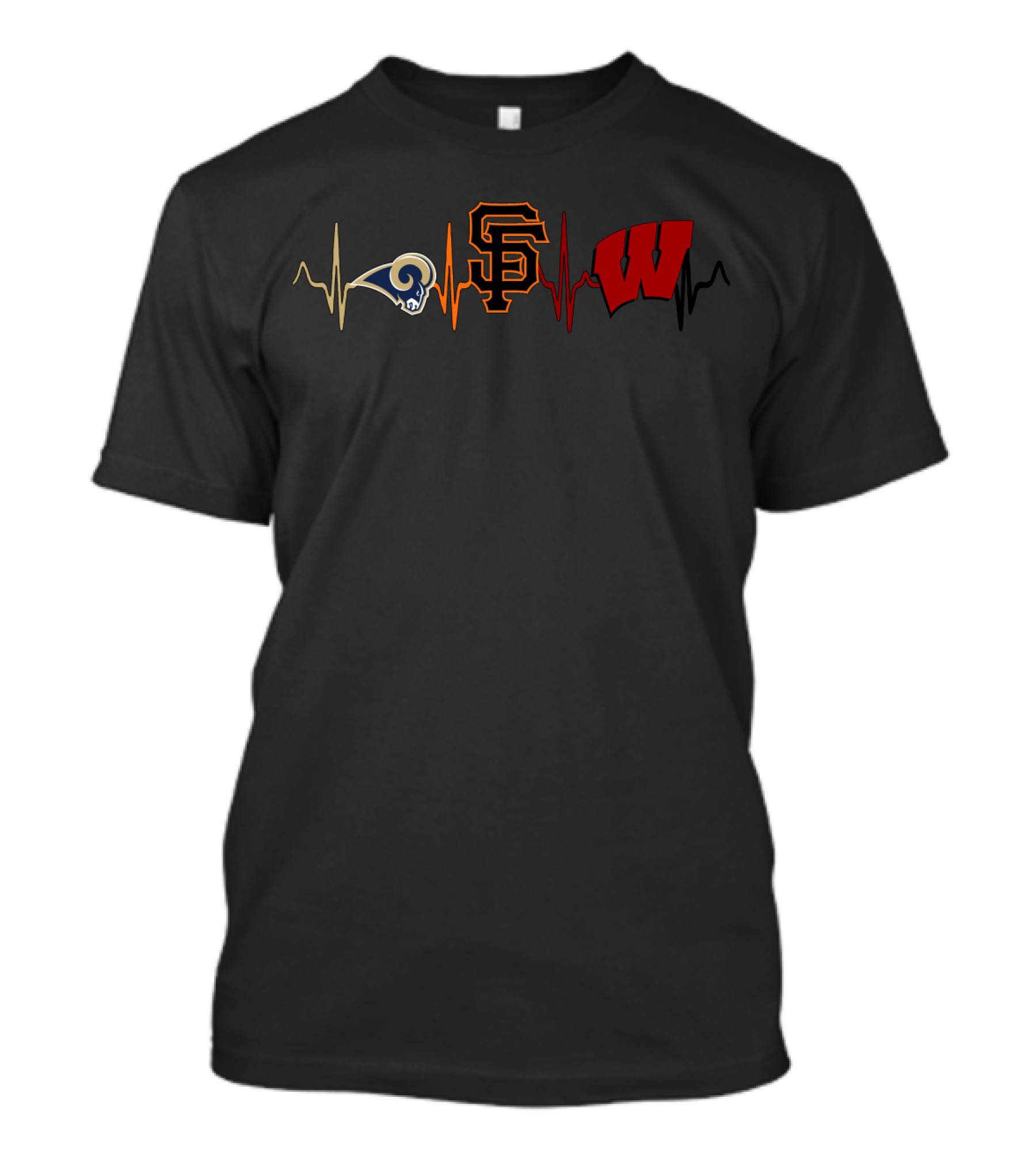 Love Rams Sf Giants Wisconsin Wb T-Shirt