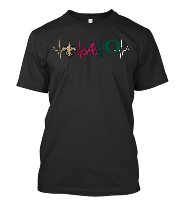 Saints Braves Oregon Heartbeat T-Shirt