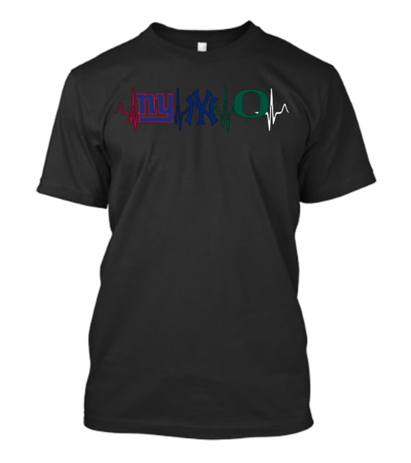 Love Ny Giants Yankees Heartbeat Od T-Shirt
