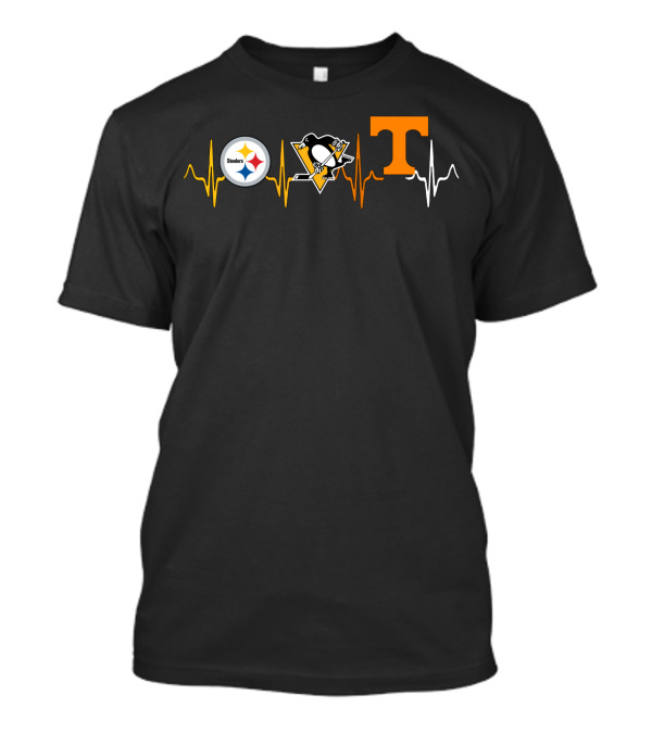 Steelers Penguins Volunteers Heartbeat T-Shirt