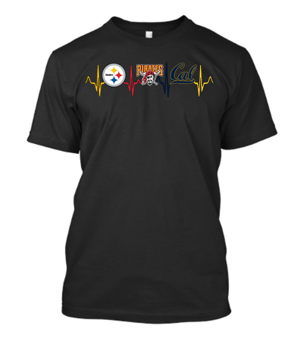 Steelers Pirates Cal Heartbeat T-Shirt