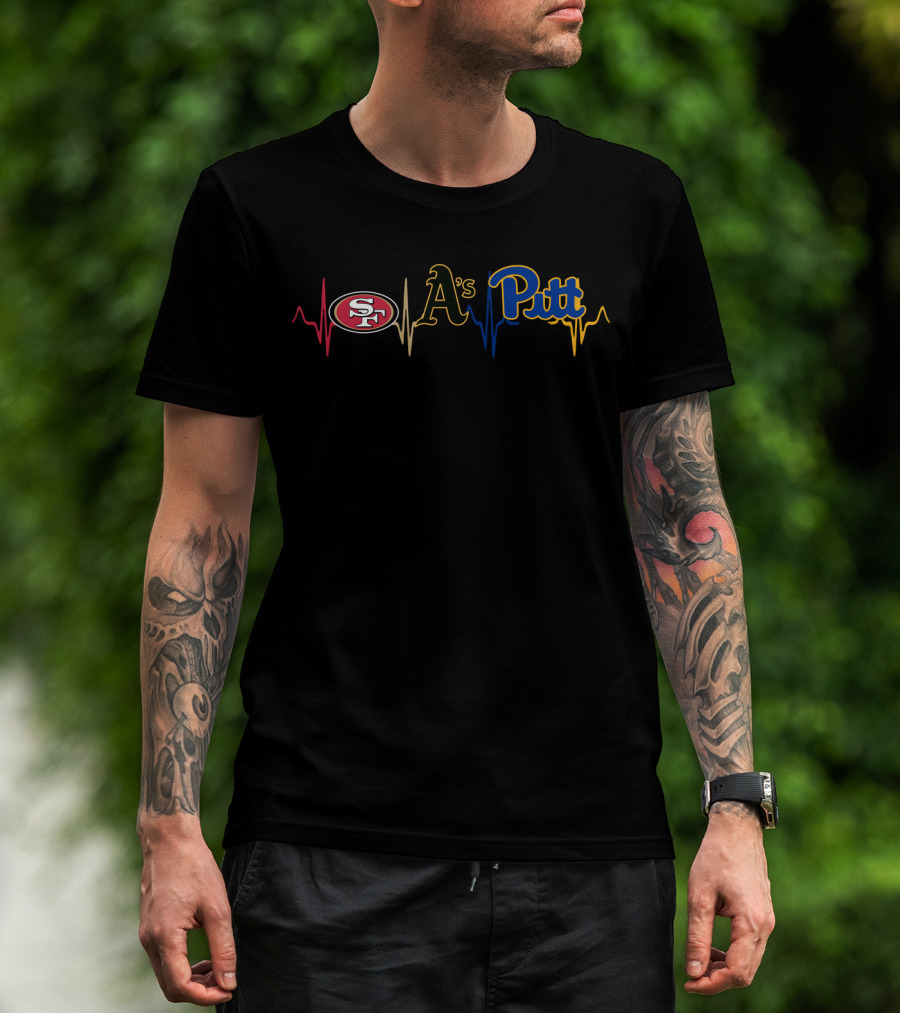 49ers Athletics Pitt Heartbeat T-Shirt