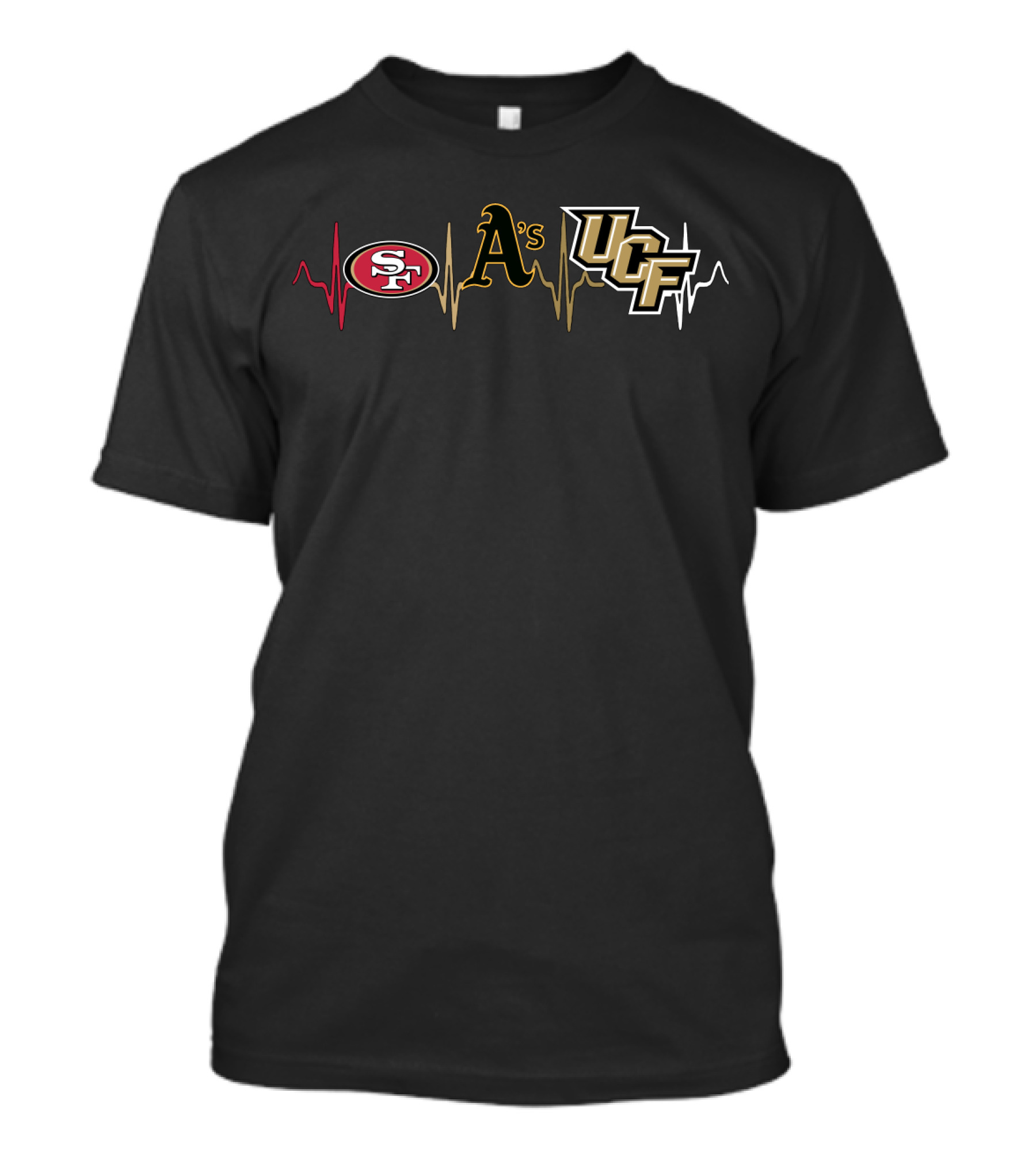 Love San Francisco 49ers Oakland Athletics Ucf Knights Uk T-Shirt